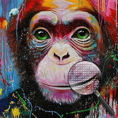 Gorilla im Ölgemälde Diamond Painting