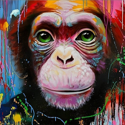 Gorilla im Ölgemälde Diamond Painting