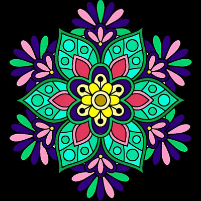 Grüne Pflanzen Mandala Diamond Painting