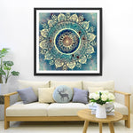 Grünes Mandala Diamond Painting