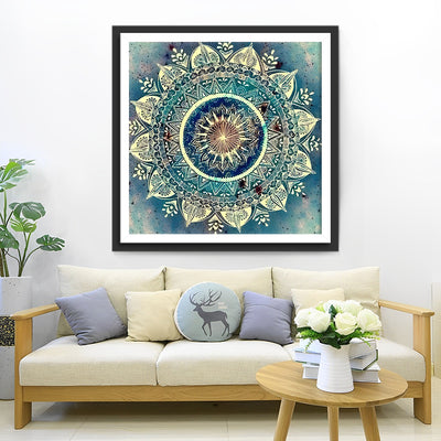 Grünes Mandala Diamond Painting