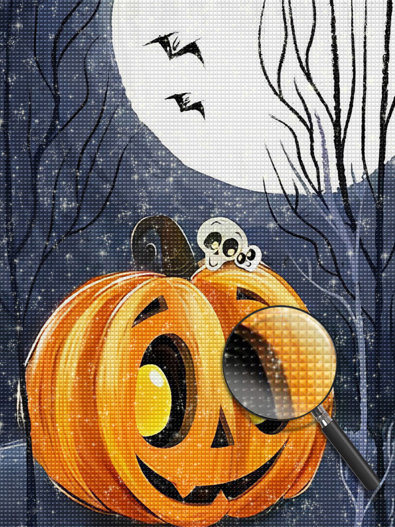 Halloween Kürbis Mond Diamond Painting