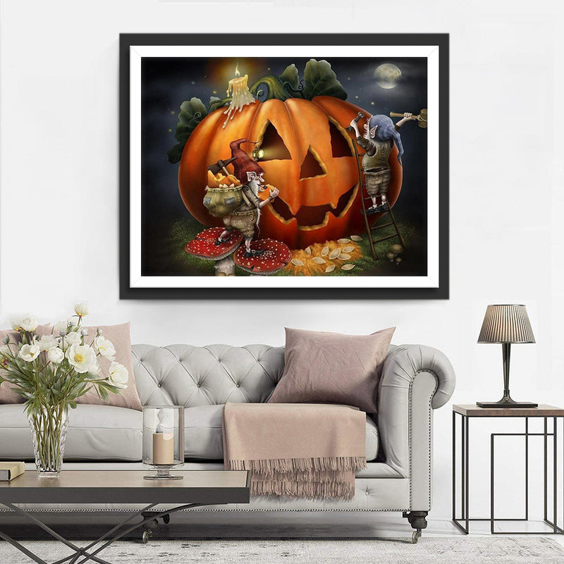 Halloween Kürbislaterne Diamond Painting