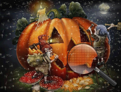 Halloween Kürbislaterne Diamond Painting