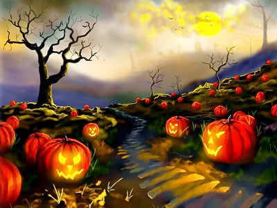 Halloween Kürbislaternen Diamond Painting