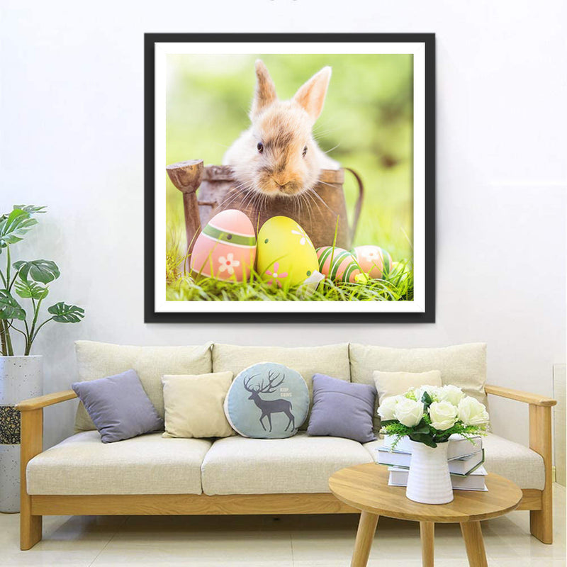 Hase und Ostereier Diamond Painting