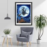 Hexe Vollmond Schloss Diamond Painting