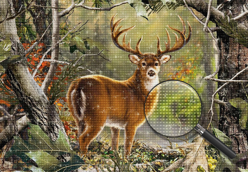 Hirsch im Wald Diamond Painting