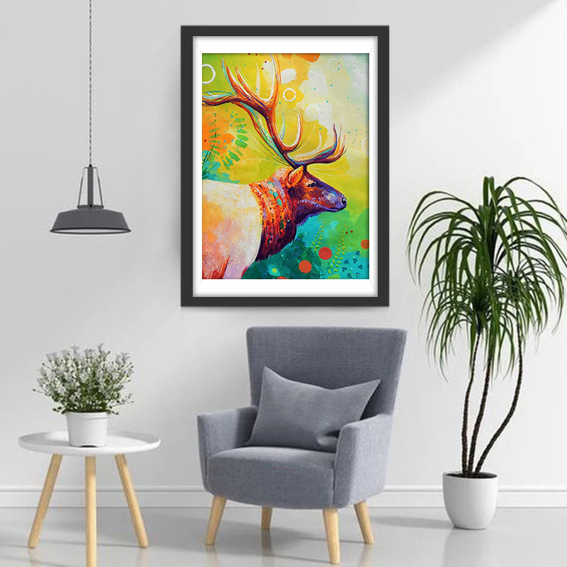 Hirsch mit Halskette Diamond Painting