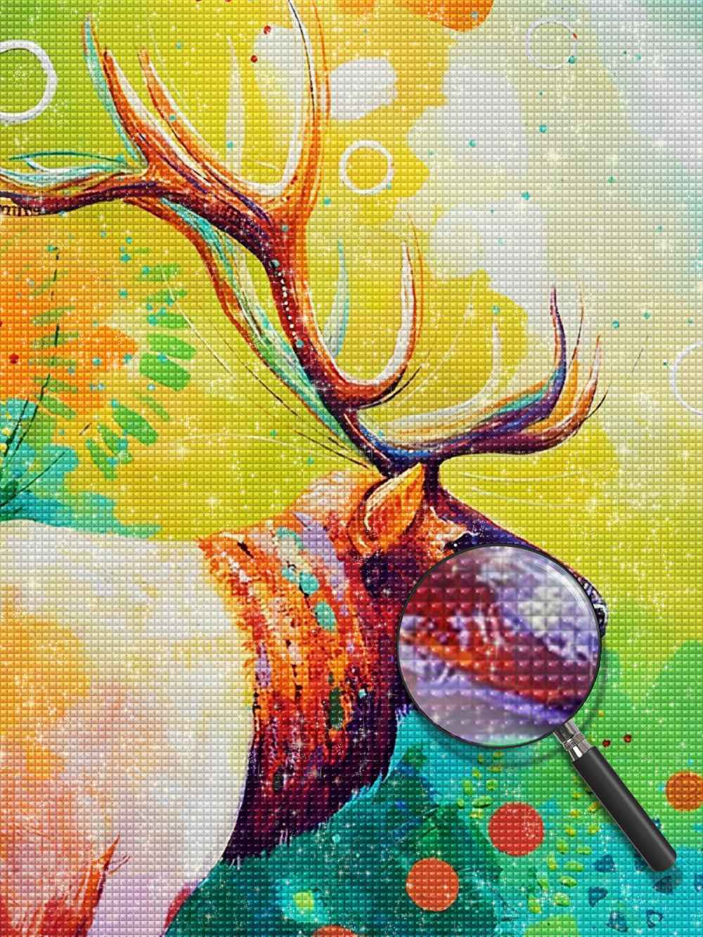 Hirsch mit Halskette Diamond Painting