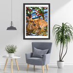 Hirsch unter dem Baum Diamond Painting