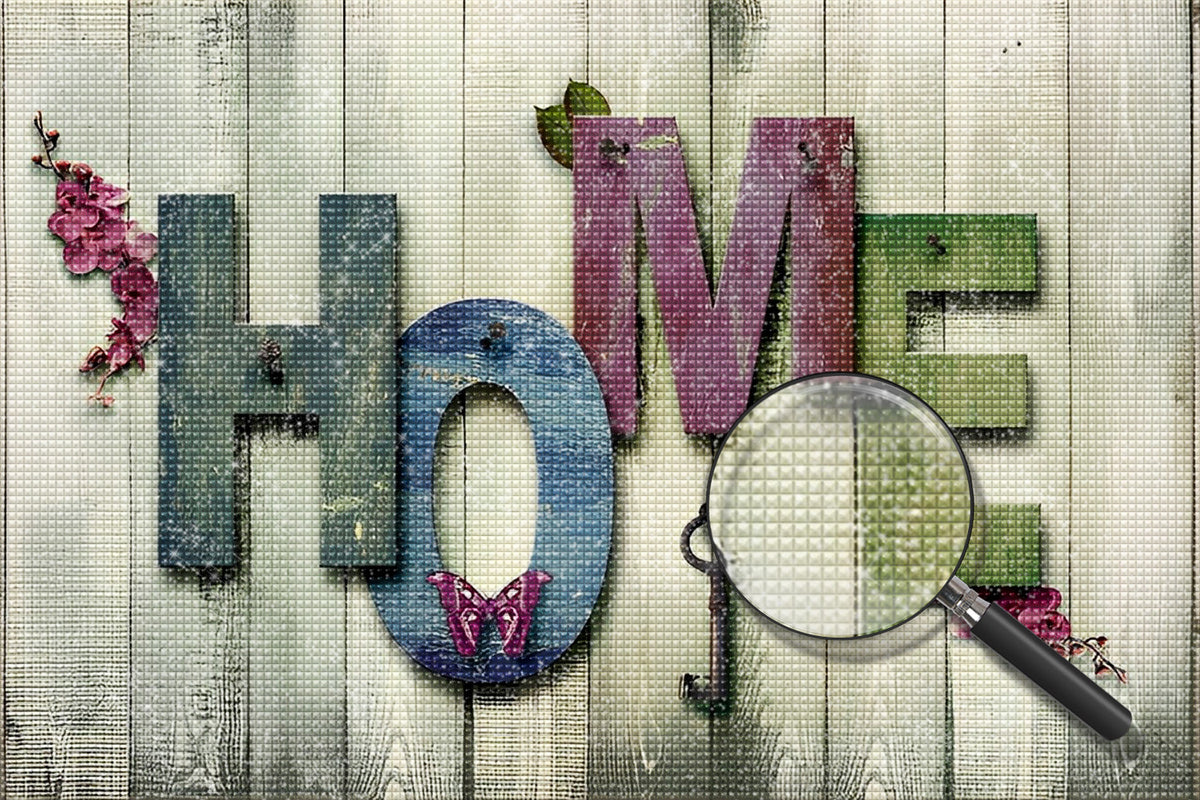 HOME an der Wand Diamond Painting