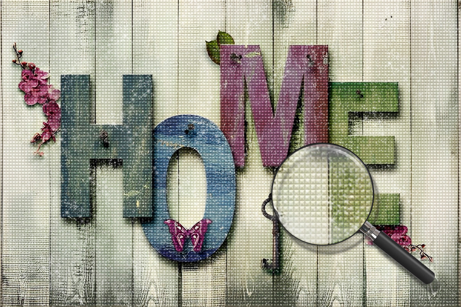 HOME an der Wand Diamond Painting