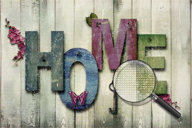 HOME an der Wand Diamond Painting