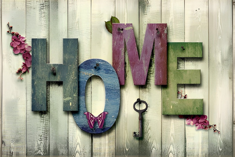 HOME an der Wand Diamond Painting