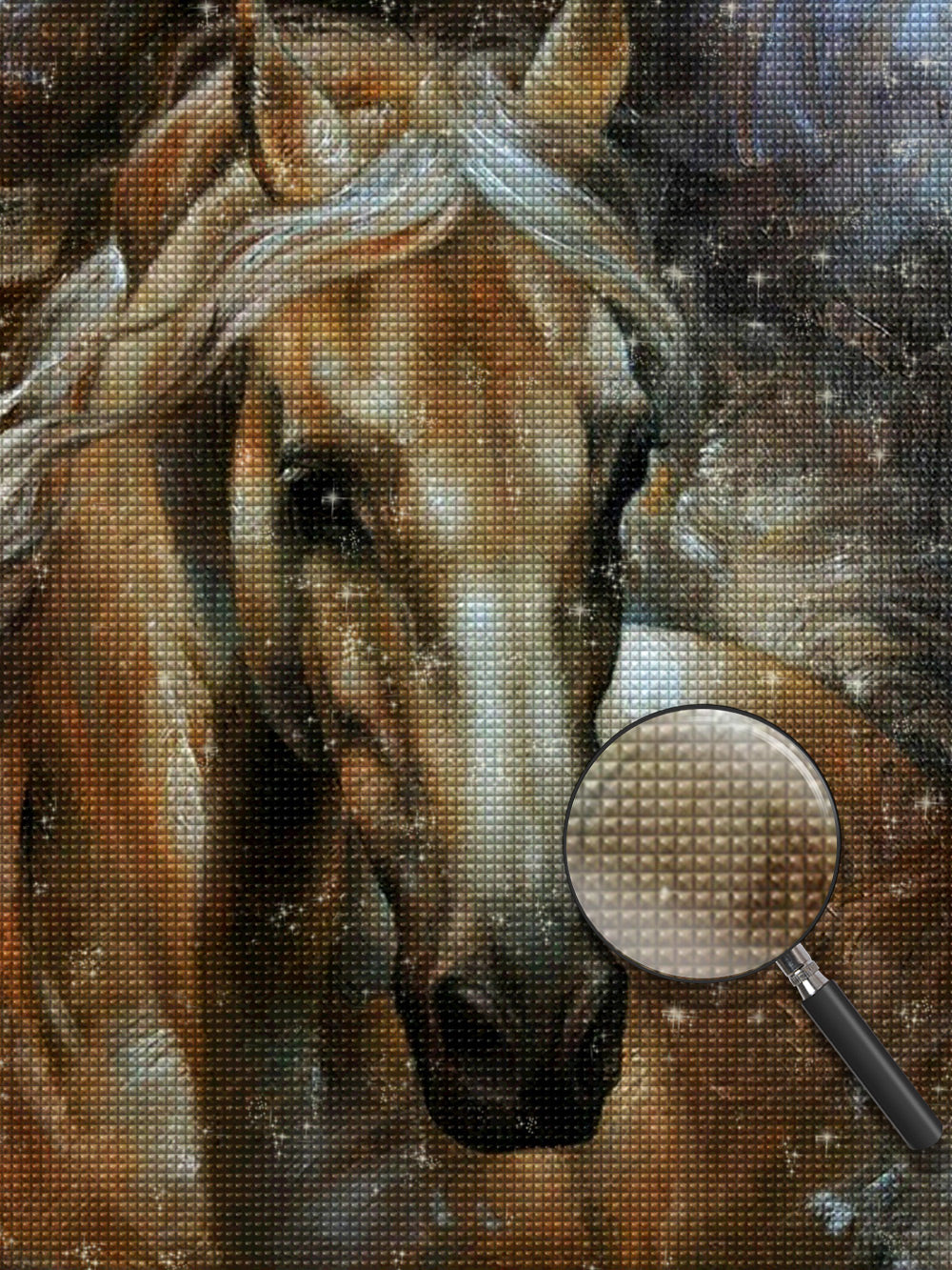 Hübsches braunes Pferd Diamond Painting