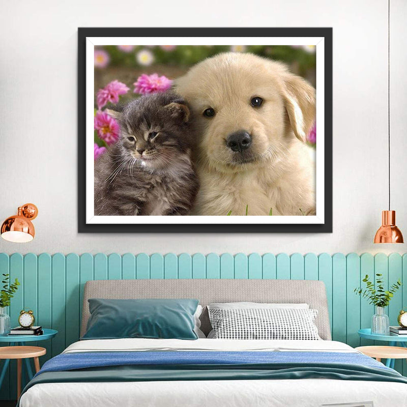 Hund und Katze Diamond Painting