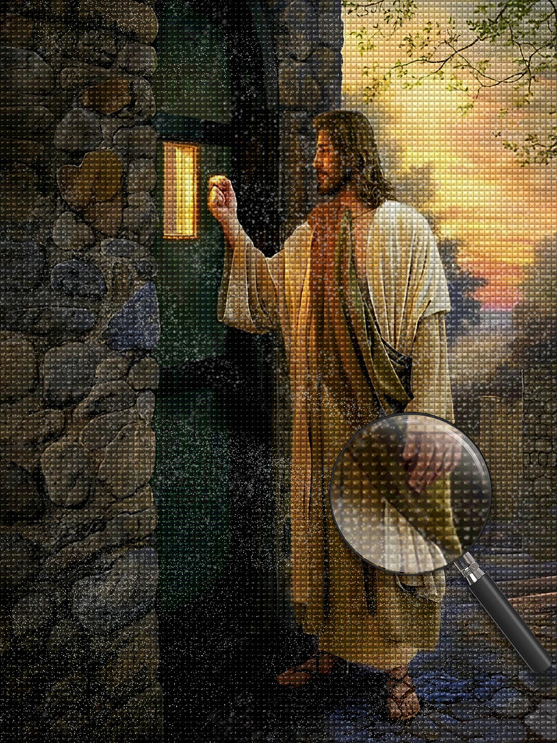 Jesus vor der Tür Diamond Painting