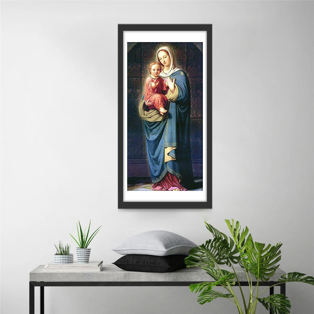Jungfrau Maria und Kind Diamond Painting