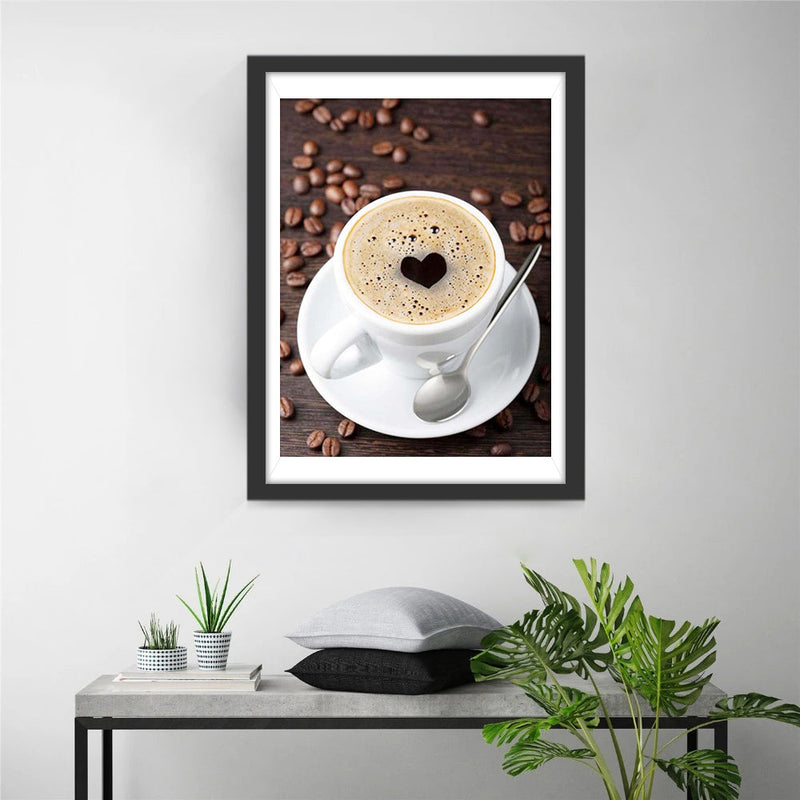 Kaffee Herz Diamond Painting