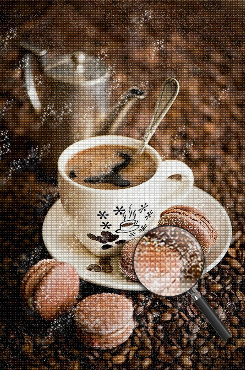 Kaffee und Gebäck Diamond Painting