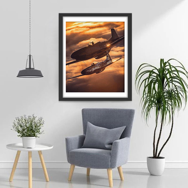 Kampfjet Diamond Painting