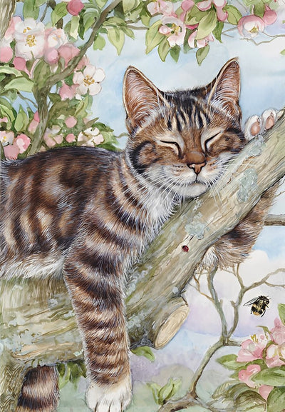 Katze auf dem Baum Diamond Painting