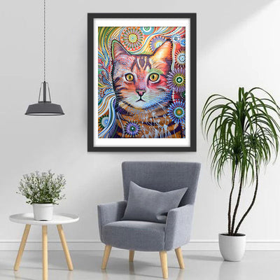 Katze im abstrakten Stil Diamond Painting