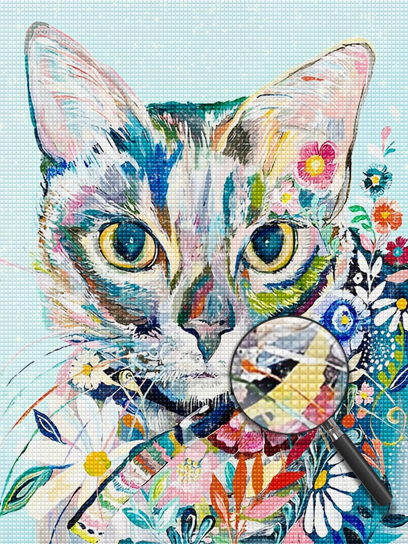 Katze in Wasserfarben Diamond Painting