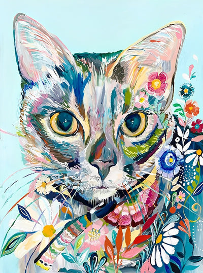 Katze in Wasserfarben Diamond Painting