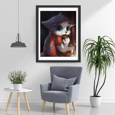 Katze mit Kekse Diamond Painting