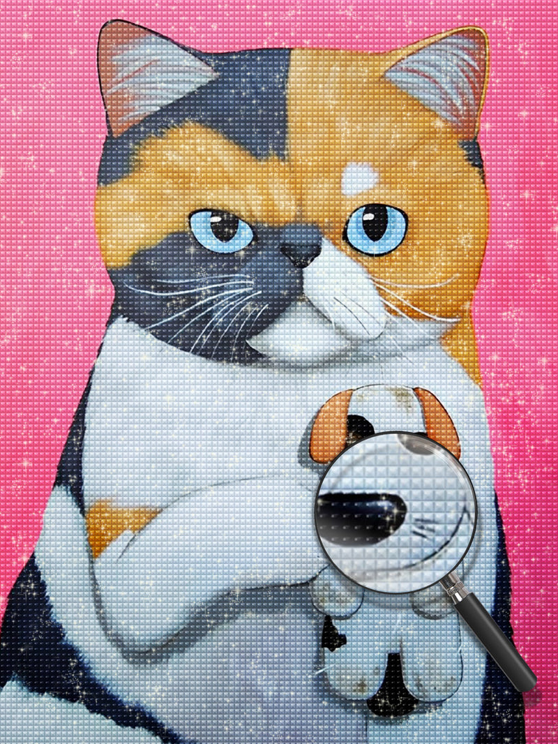 Katze und ihr Spielzeug Diamond Painting