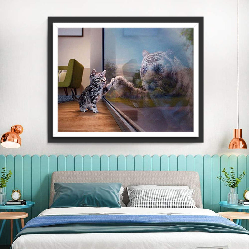 Katze und Tiger Diamond Painting