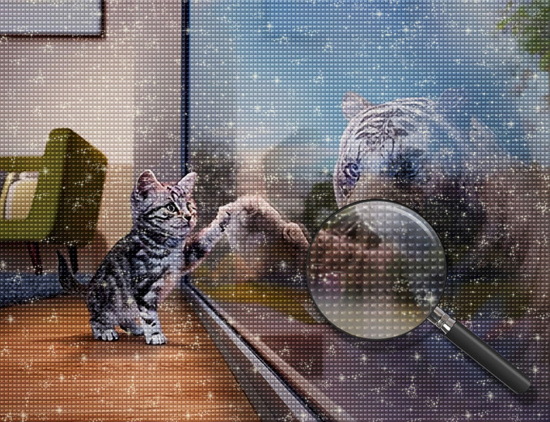 Katze und Tiger Diamond Painting