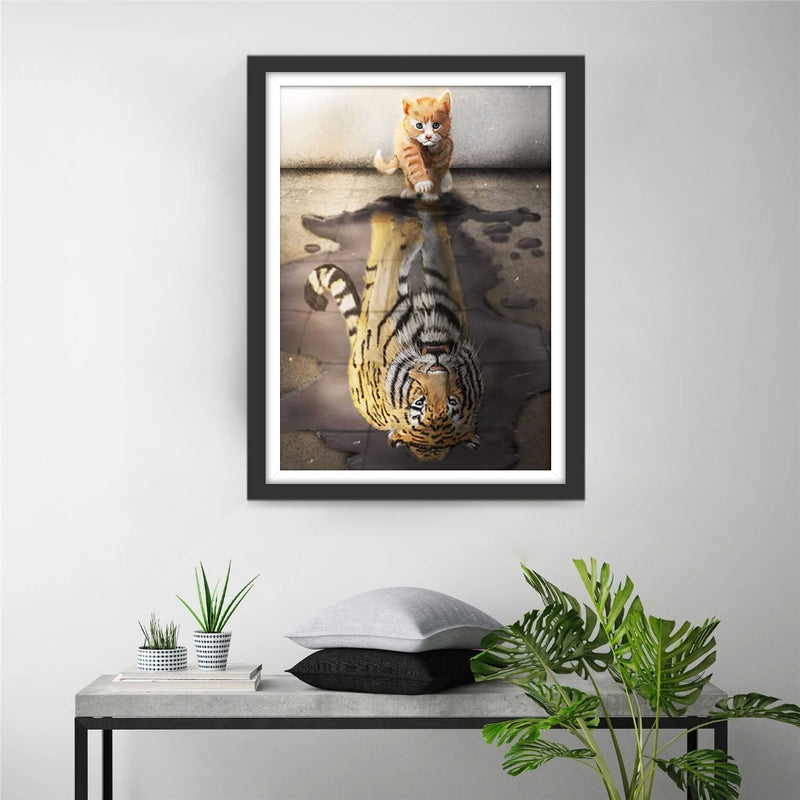 Katze und Tiger Diamond Painting