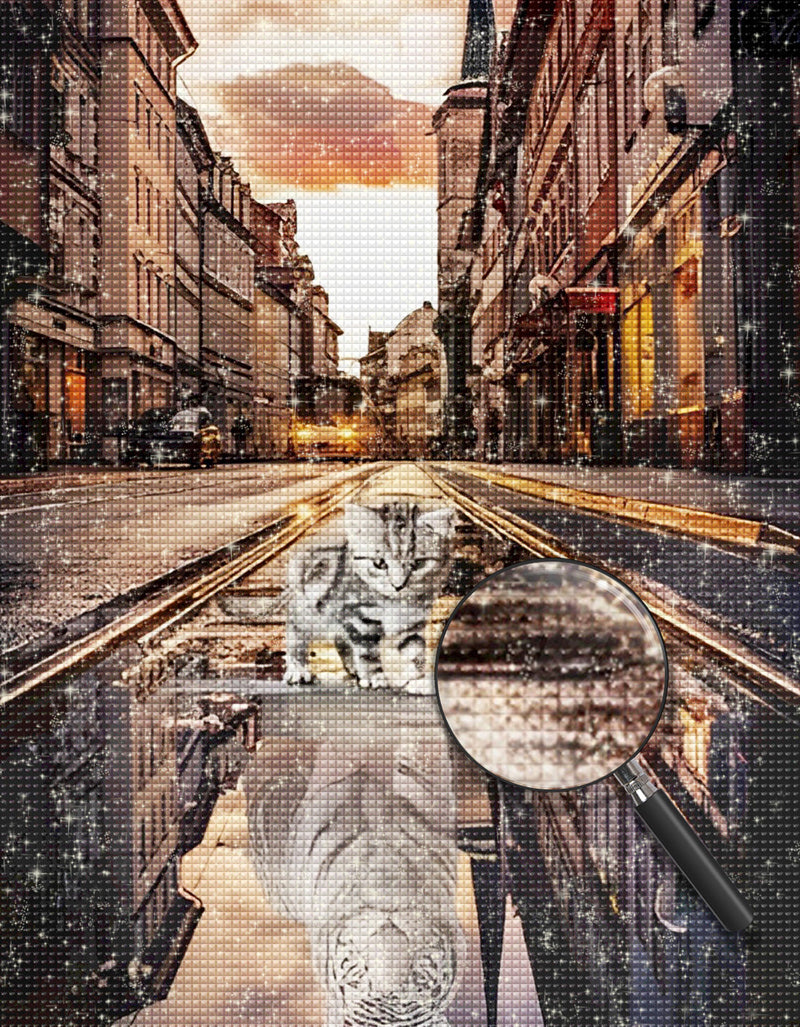 Katze und Tiger Diamond Painting