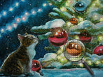 Katze Weihnachtsbaum Diamond Painting