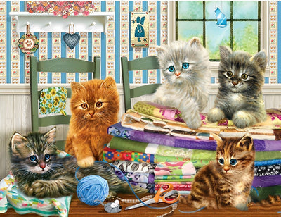 Katzen auf dem Tuch Diamond Painting