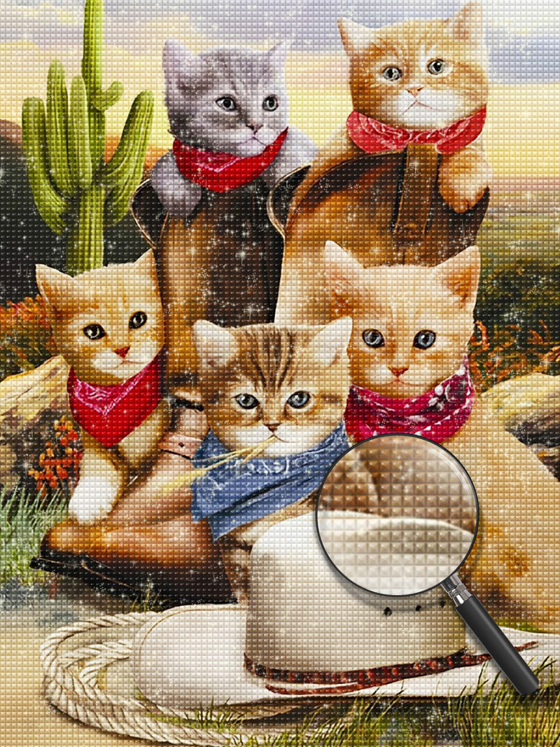 Katzen in der Wüste Diamond Painting