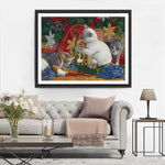 Katzen mit Weihnachtsgeschenken Diamond Painting