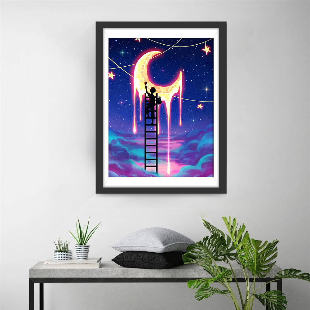 Kind Mond Sterne Diamond Painting