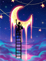 Kind Mond Sterne Diamond Painting