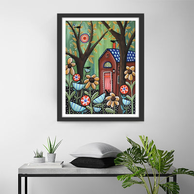 Kleine Hütte im Wald Diamond Painting