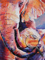 Kleiner Elefant und seine Mutter Diamond Painting