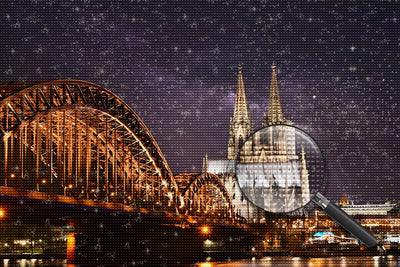 Kölner Dom und Brücke Diamond Painting