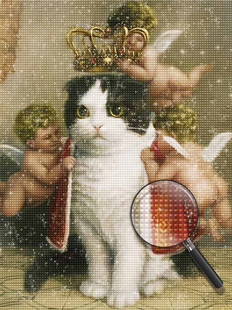 Königliche Katze und Engel Diamond Painting