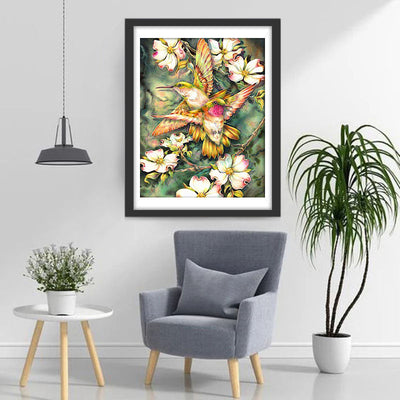 Kolibris und Magnolie Diamond Painting