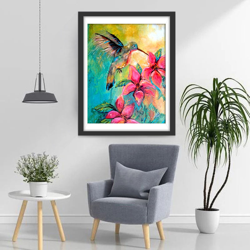 Kolibris und Orchideen Diamond Painting