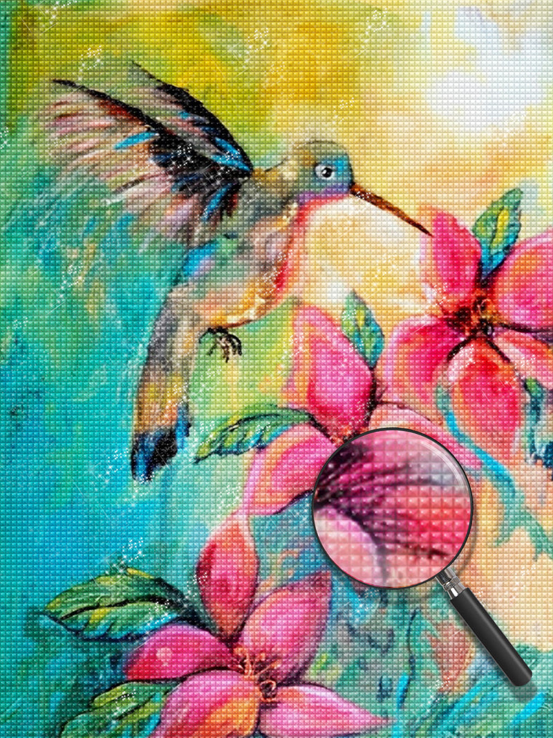 Kolibris und Orchideen Diamond Painting