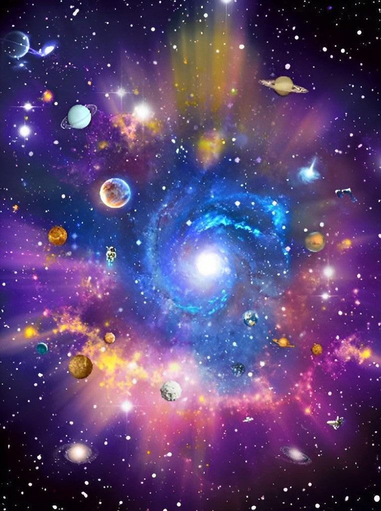 Kosmische Himmelskörper Diamond Painting